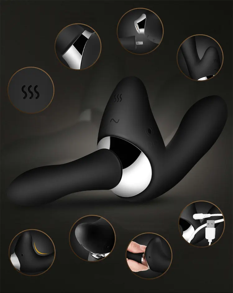 MizzZee Intelligent Heating Prostata Massage USB Rechargeable Prostate Massager for Men Anal Prostata Vibrator Sex Toys 10