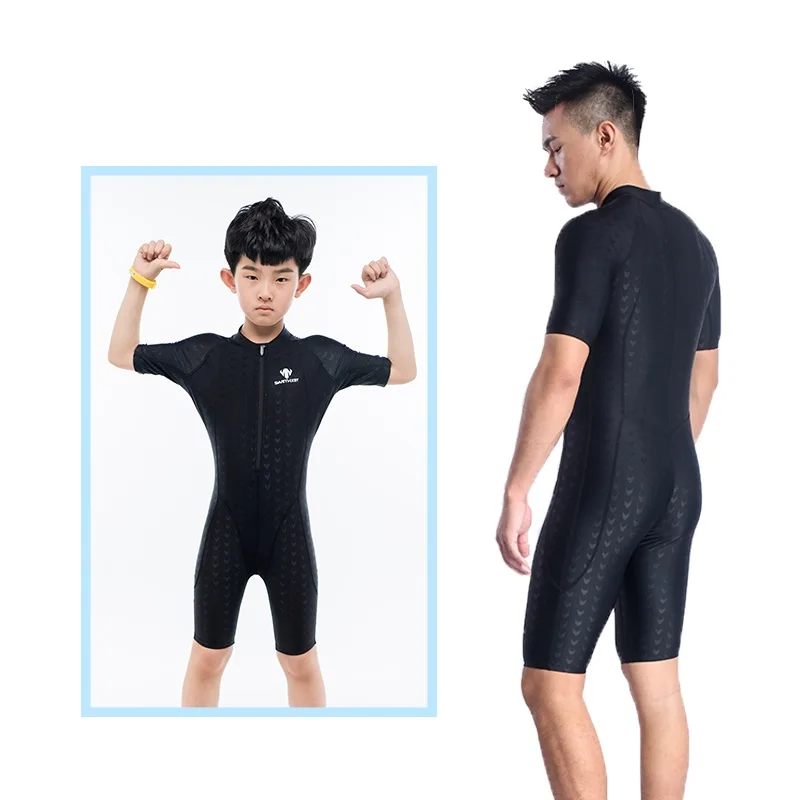 HXBY/купальный костюм с короткими рукавами для девочек; детский купальный костюм для мальчиков; купальный костюм для детей; купальный костюм; цельный купальник