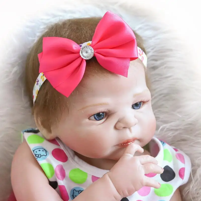 57 см полное тело силиконовые Reborn Детские игрушки, куклы как живые NPK Victoria Baby-Reborn девочки кукла ребенок Brinquedos Bathe игрушки