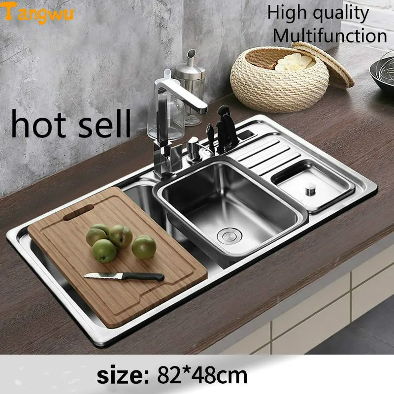 Tangwu 304 stainless steel sink single slot thickened kitchen vegetable ...