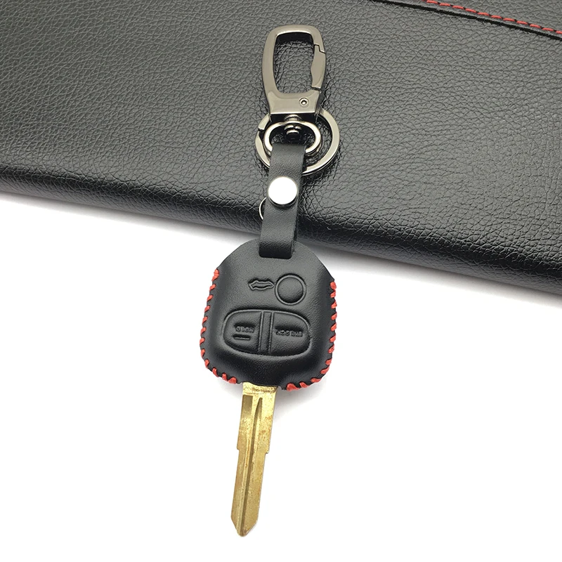 

Car-covers for MITSUBISHI OUTLANDER PAJERO Lancer EX / for Mitsubishi ASX leather car 3 buttons remote key chain key case