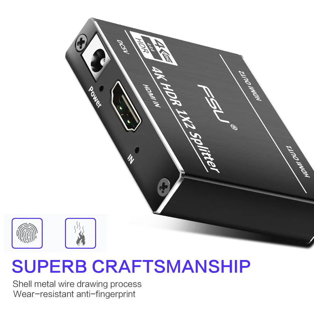 1 в 2 Выход HDMI сплиттер 2,0 адаптер 1x2 HDCP 2,2 4K 60Hz HDR HDMI коммутатор видео кабель для HDTV DVD PS4 xbox HDMI кабель