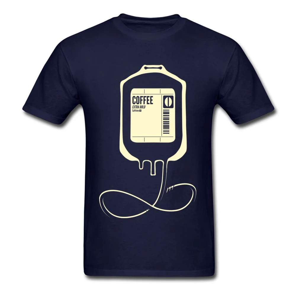 Coffee Transfusion Summer/Autumn 100% Cotton O-Neck Tops Shirt Short Sleeve Leisure T Shirt Discount Custom Top T-shirts Coffee Transfusion navy