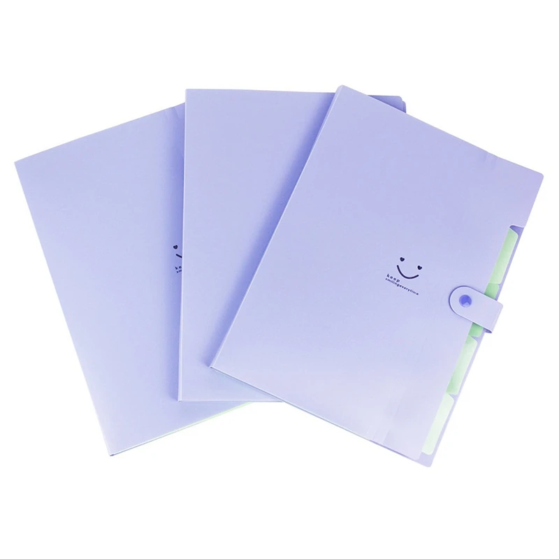 

Plastic Expanding File Folders Accordion Document Organizer 5-Pocket A4 Letter Size with Snap Closure for School and Office,Pu