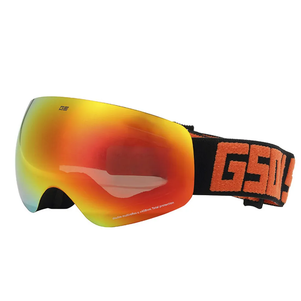 Gsou зимние детские лыжные очки на открытом воздухе мульти-цветные очки Профессиональный сноуборд очки Защита для мальчиков Спортивная одежда для катания на лыжах Солнцезащитные очки - Цвет: orange