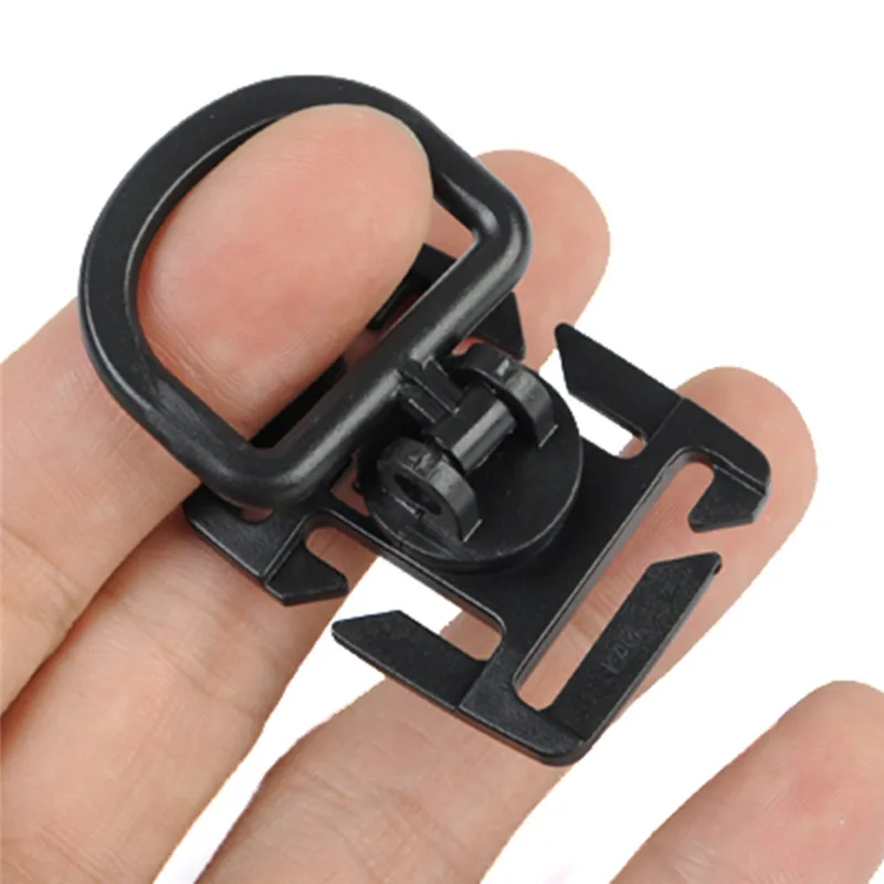 Tactical MOLLE Plastic Clamp 360 Degree with D Buckle Military Airsoft Vest Hanging Buckle Outdoor Hunting Accessories
