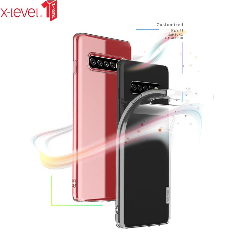 

X-Level Soft Transparent Case For Samsung Galaxy S10 S10e Ultra Thin Clear TPU Back Cover Coque For Samsung S10 Plus s10+