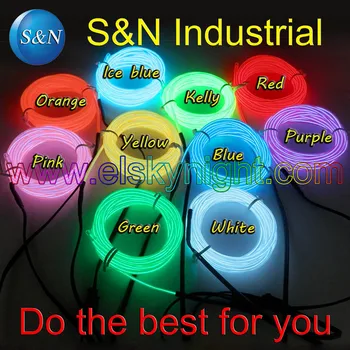 

Diameter 2.3MM el wire strip tube 10different color flexiable