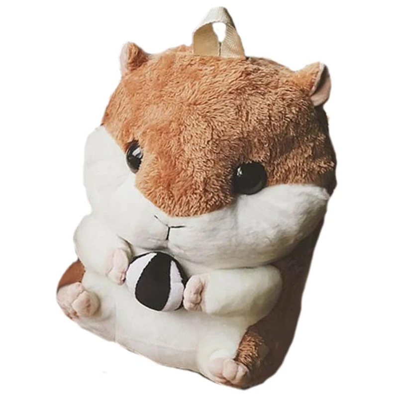 

Cute Women Cartoon Plush Bags Girls Hamster Shape Winter Fashion Leisure Bags Cute Casual Girls Shoulder Bag Gifts
