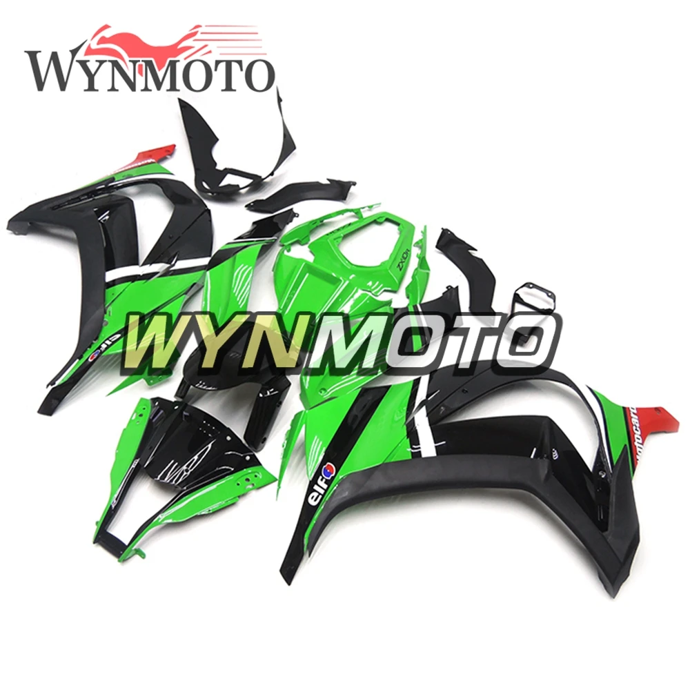 Полный обтекатель ABS для Kawasaki ZX 10R ZX10R 2011 2015 11 12 13 14 15 мотоциклетные коврики зеленые