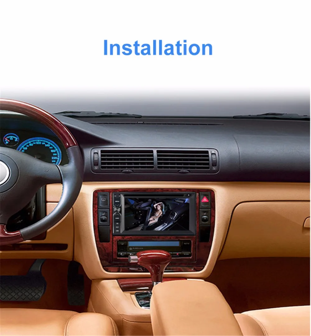 Cheap 2GB RAM 32GB ROM 4 Core Android 6.0.1 Universal Central Multimidia Double 2din 2 din Car Radio DVD Player GPS Navigation 0