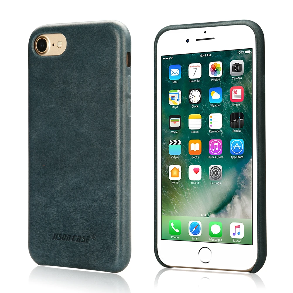 imágenes para Jisoncase para el iphone 7 Cubierta de la Caja Del Cuero Genuino de Lujo Caja Del Teléfono Delgado para el iphone 7 4.7 "Concha Protectora cubierta de Confort Fundas imágenes para Jisoncase para el iphone 7 Cubierta de la Caja Del Cuero Genuino de Lujo Caja Del Teléfono Delgado para el iphone 7 4.7 "Concha Protectora cubierta de Confort Fundas