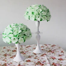 SPR 10 шт./лот 30 см 12 дюймов слоновая кость с зелеными листьями цветочный шар для свадьбы Искусственные цветы украшения