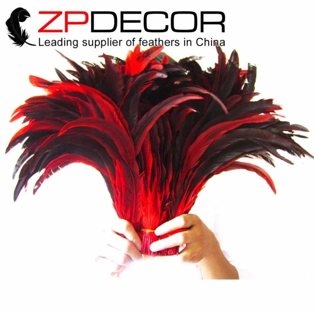 20 Pcs Natural Bronze Iridescent Rooster Coque Tail Feathers 14-16/" US Seller