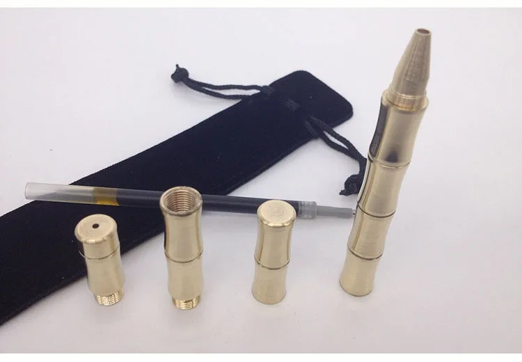 Новый маркер Bamboo Форма тактическая ручка Портативный самообороны гелевая ручка Медь металла ручной работы латунь любимый нейтральный