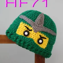 Вязаные крючком Детские Мультяшные шляпы, детские вязаные шапочки, хлопок, зеленый/желтый