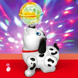 Детские игрушки Электрический Собака инновации динамический танцевальной музыки вращаться на 360 градусов мечта по всему небу звезды 3D