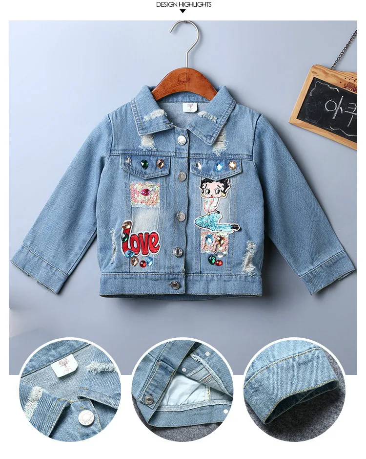 white jean jacket baby girl