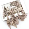 40Pcs/bag 4 Styles DIY Angel Wings Wooden Chips Decorative Embellishments Crafts Scrapbook Hand-made Graffiti Button Accessories - 2
