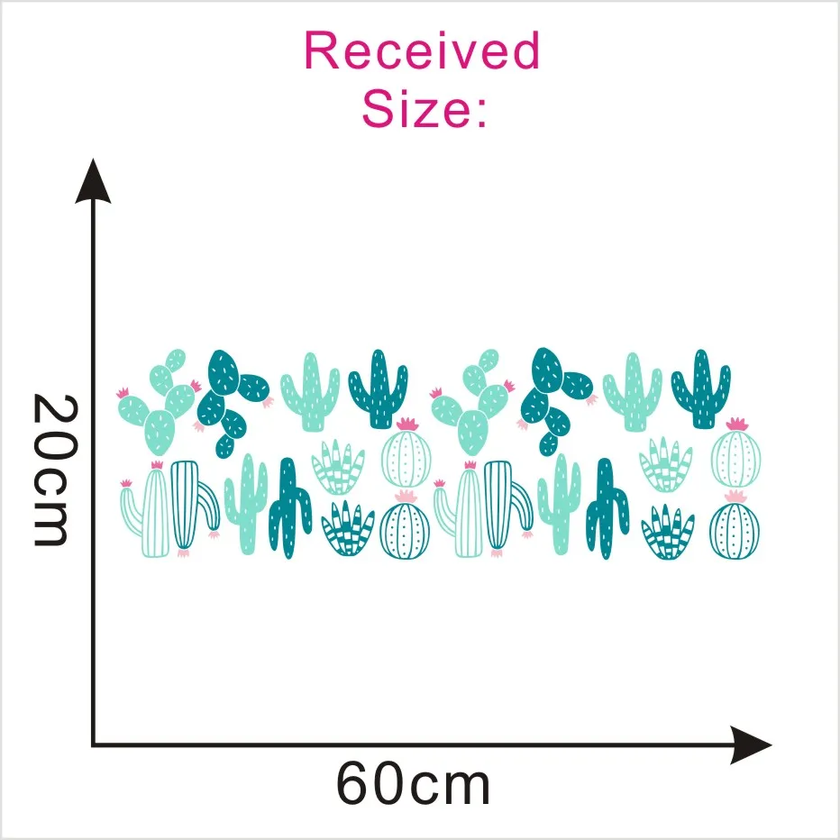 Кактус настенные наклейки лесной Племенной кактус настенные наклейки для детской комнаты наклейки на стену в детскую суккулент кактусы настенные татуировки домашний декор - Цвет: CS1033