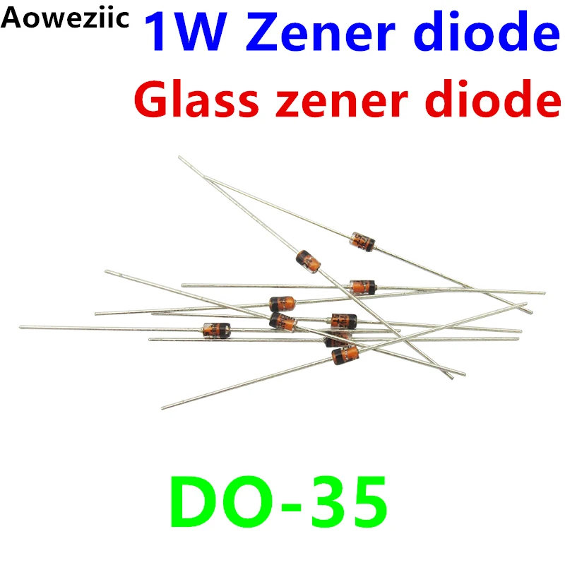 1W Zener Diode Assorted Kit (3V 3.3V 3.6V 5.1V 5.6V 7.5V 10V 12V 13V 15V 16V 18V 20V 22V 24V 30V 33V 47V) Assortment Set 1N4742A |