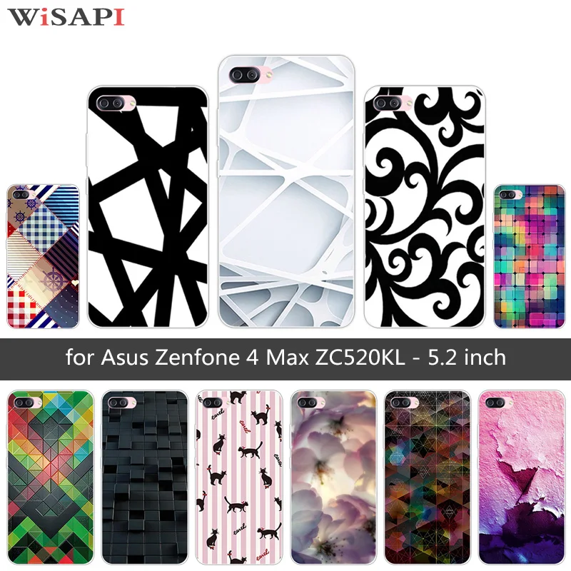 Чехол для Asus Zenfone 4 Max ZC520KL прозрачный ТПУ Необычные чехлы телефонов 5 2 &quotМягкий
