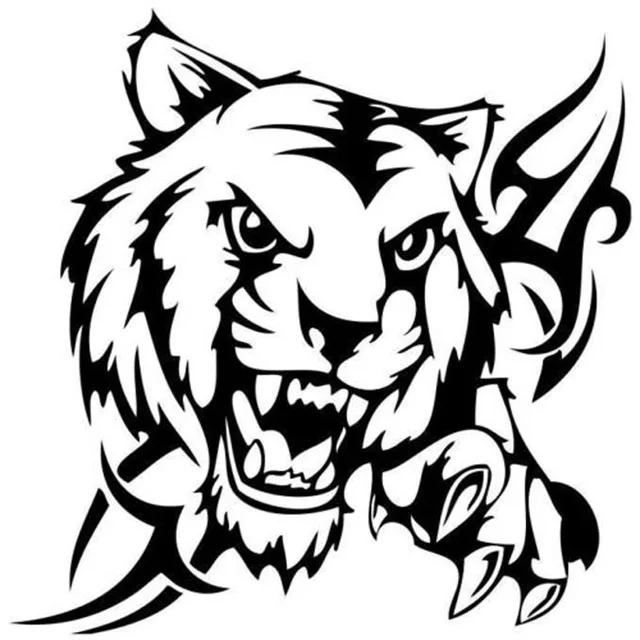18X18CM Tribal Tattoo Tiger Head Car Sticker Personality Car styling Vinyl Decal S6