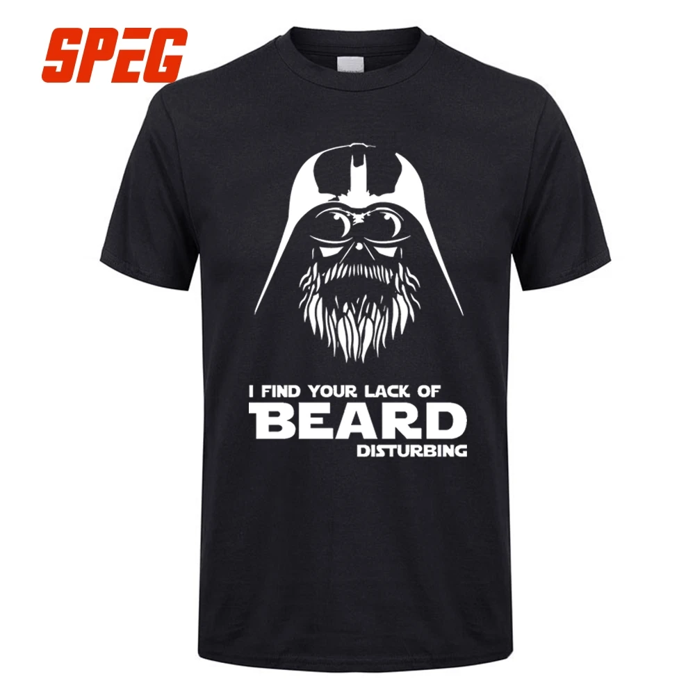 

Star Wars Disturbing I Find Your Lack of Beard T Shirts Teenage 100% Cotton Short Sleeve Tees Shirt Style Youth T Shirt Vintage