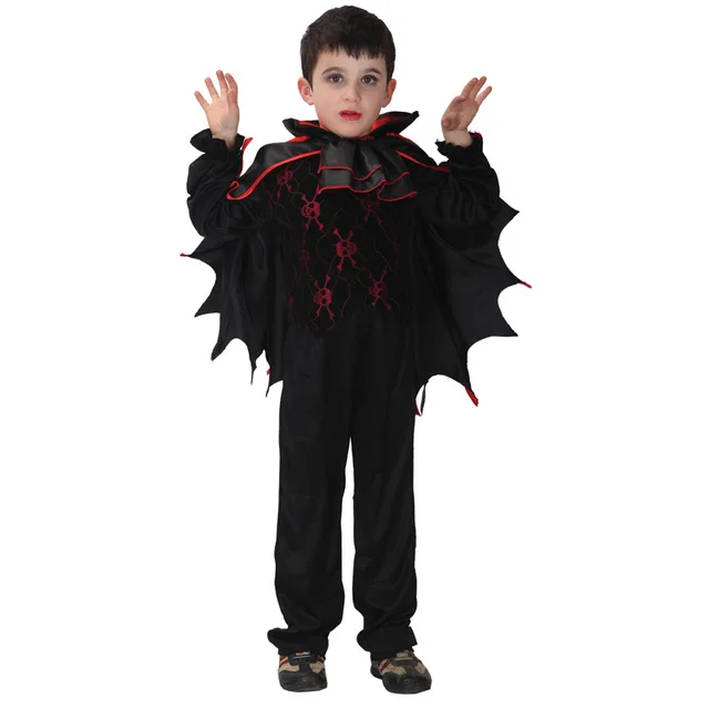 Костюм на Хэллоуин для детей; одежда дьявола для мальчиков; призрачная летучая мышь; костюмы вампира; Dree up; граф; Дракула; бык; демон; король; Fiendfyre