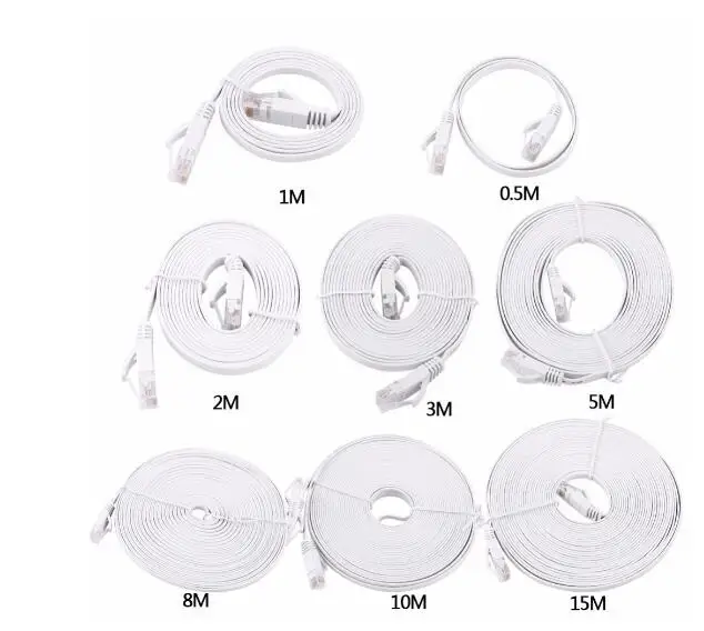 

2 / 3 / 5 / 8 / 10 / 15 M High Speed Ethernet Cable Rj45 Ethernet Lan Network Cable Utp Cat6 Flat Patch Cable Router Computer.