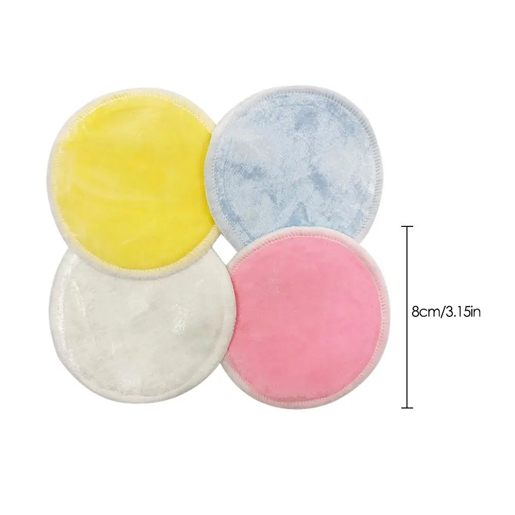 8/12/16/20Pcs Reusable Cotton Pads Make Up Facial Remover Double Layer Wipe Pads Nail Art Cleaning Pads Makeup Remover Tool