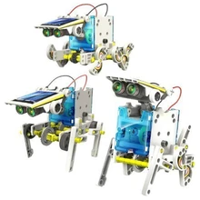 13-в-1 робот, работающий от солнечной энергии комплект DIY игрушка солнечная Мощность ed игрушки Трансформация Робот комплект Обучающие игрушки, подарки для мальчиков подарок на день рождения