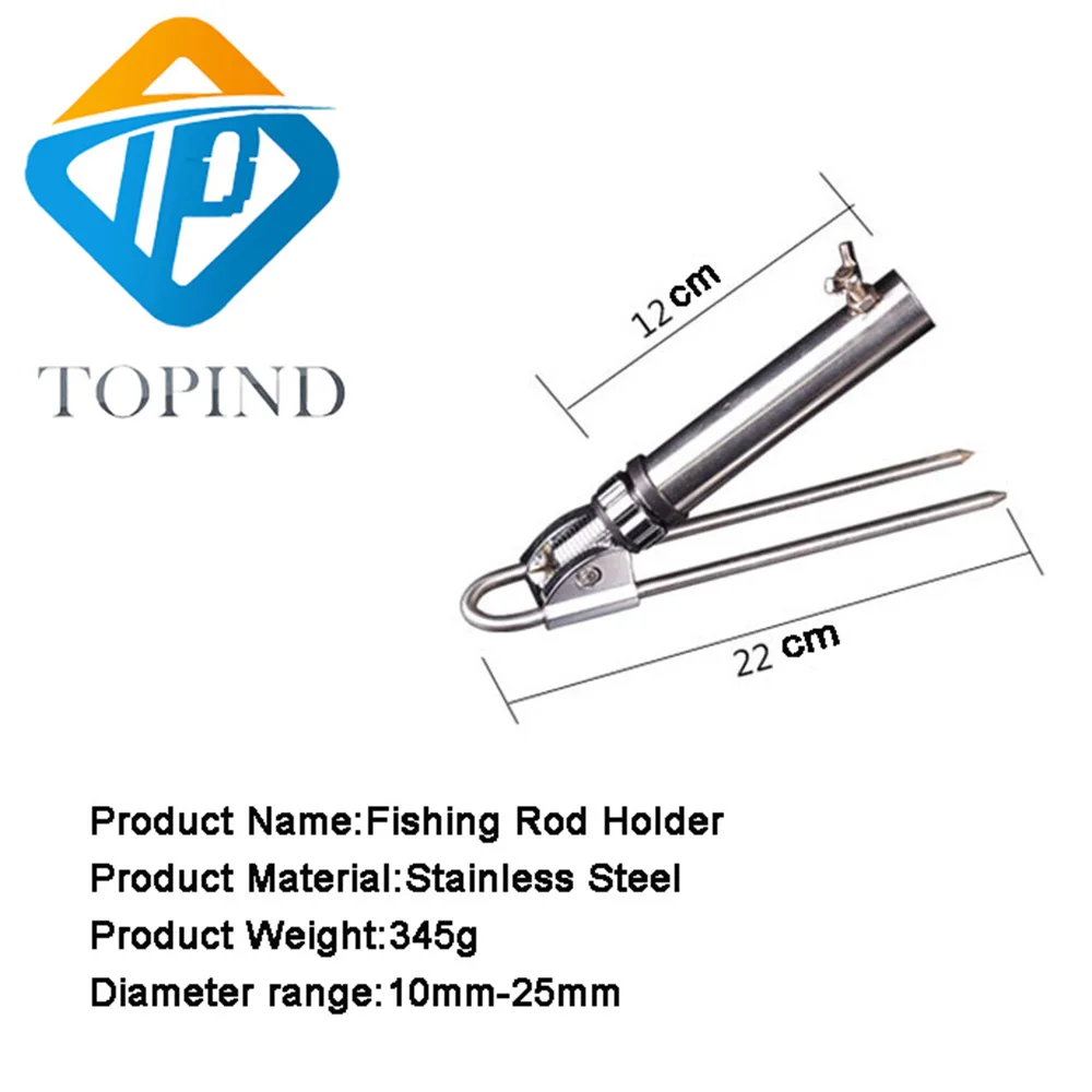 fishng rod holder's size