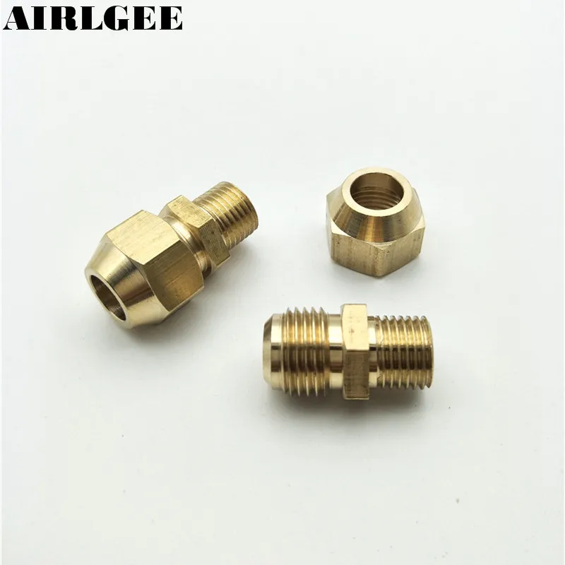 1/4"PT Male Thread 10mm OD Tube Brass Pneumatic Air Quick Coupler