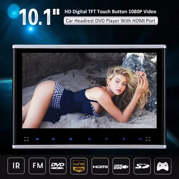 

10.1 inch FHD headrest DVD with FM/IR/USB/SD/wireless game/HDMI (1pcs)