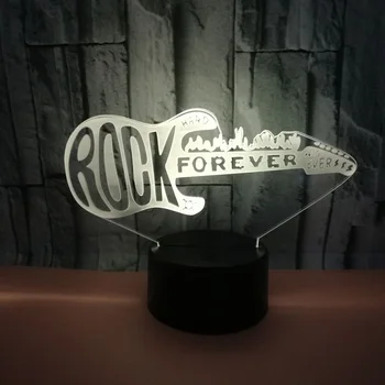 

Creative LED 3D Night Lights Electric Guitar Model Illusion 3d Cool USB Touch Sensor Desk Lamp for Kids Bedroom Christmas Gift