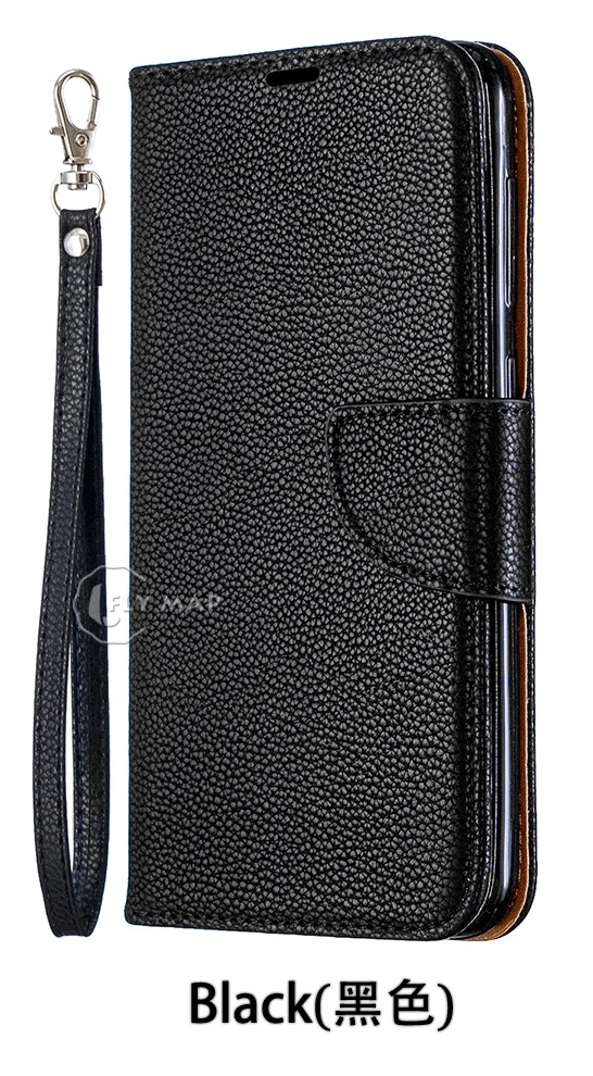 Чехол-книжка для samsung Galaxy A10 10A A105, кожаный чехол-бумажник для телефона A105FD A105F/DS SM-A105F/DS SM-A105FD, силиконовый чехол - Цвет: Black