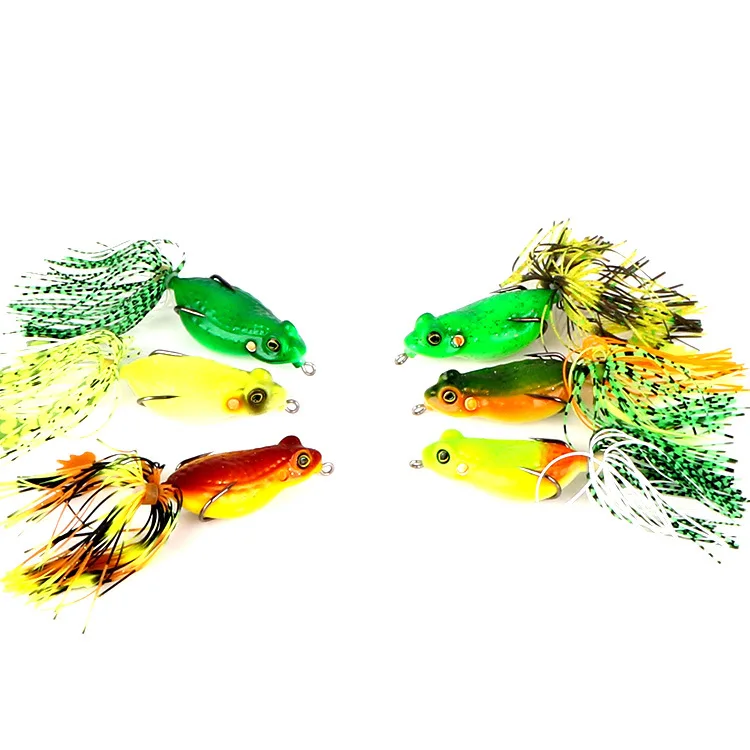 5.5cm 13g Mini Soft Rubber Frog Fishing Lure Crank Baits with Hooks Isca Artificial Fishing Lures Black Fish Killer