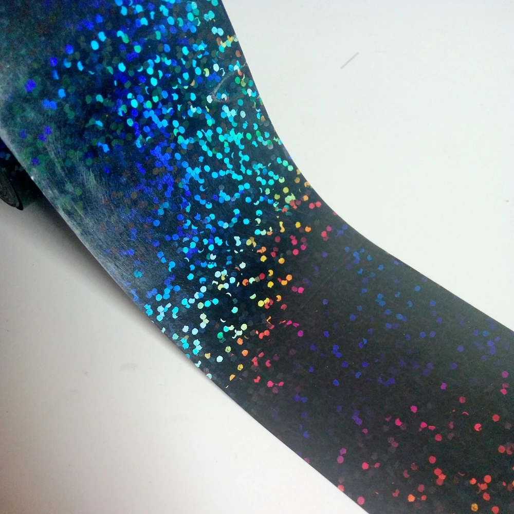 

100cm/pcs Holographic Black Beads Nail Transfer Foil Fashion Nail Design Holo Sticker Easy DIY Laser Nail Art Tips