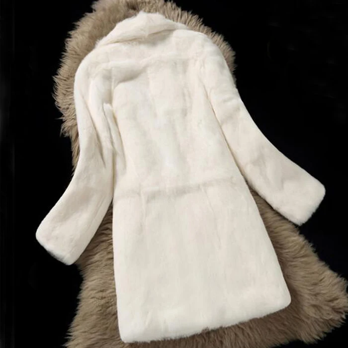 Натуральный мех пальто Кролик Меховая куртка натуральный плюс Размеры Для женщин отложным воротником Верхняя одежда ksr465