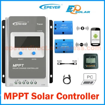 

40A MPPT EPEVER TRACER Solar Charge Controller 12V24V LCD Diaplay EPSolar Regulator Temp Sensor RS485 Cable Tracer4210AN