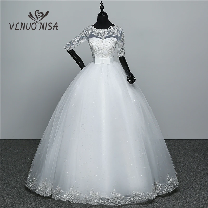 Бальное платье 100% реальные изображения Vestido De Novia фатиновое свадебное 2018 с