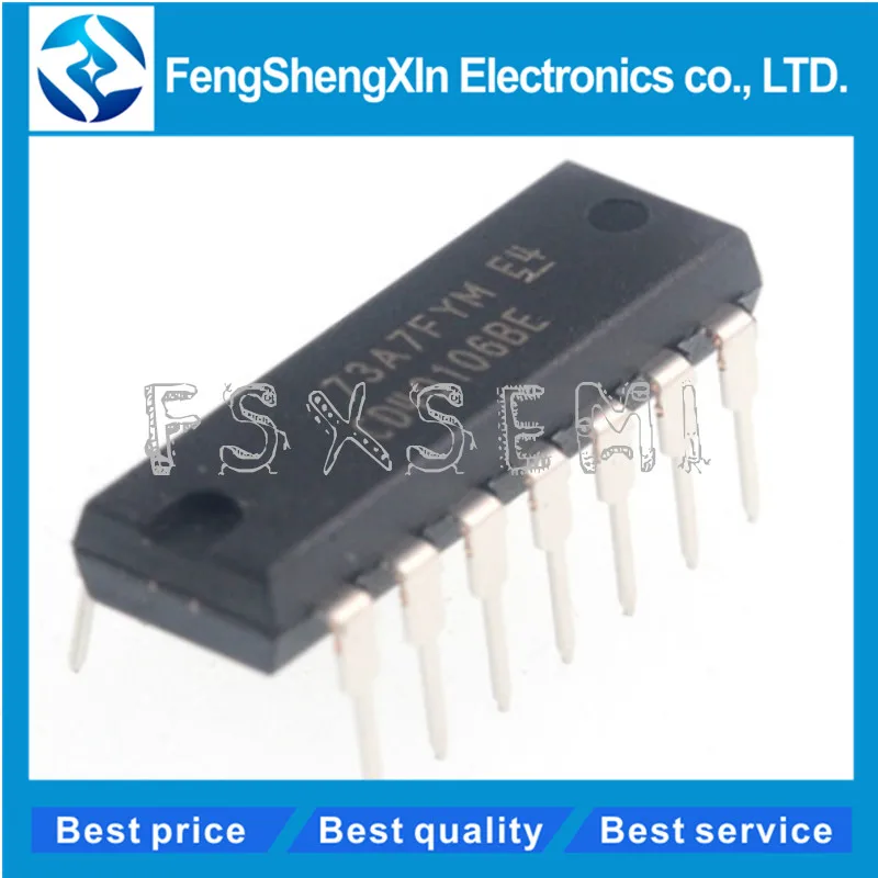 

10pcs/lot CD40106BE DIP-14 CD40106 CMOS Hex Schmitt Triggers IC