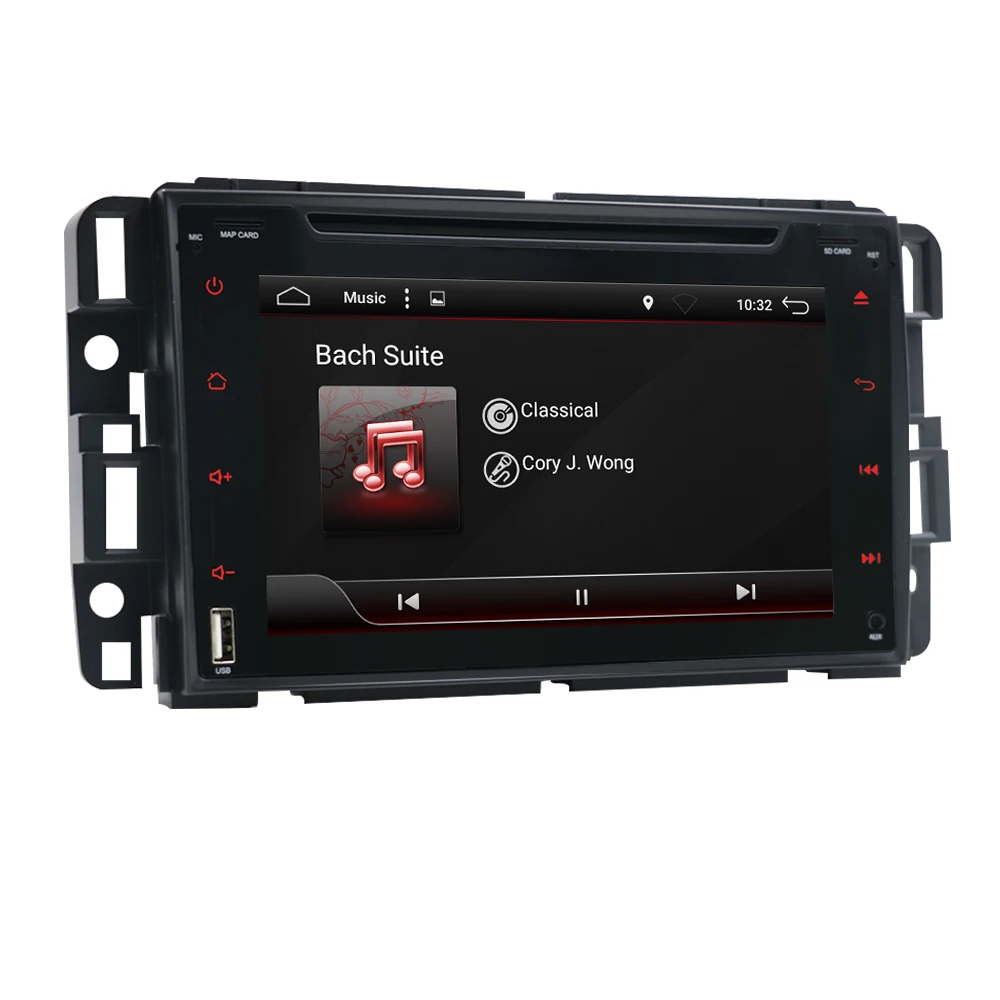 Top Eunavi Car DVD GPS 2G+32G Navi For Chevrolet/Silverado/Tahoe/Monte GMC Yukon/Denali/Acadia 2 Din Car Radio Stereo BT WIFI 8 Core 3