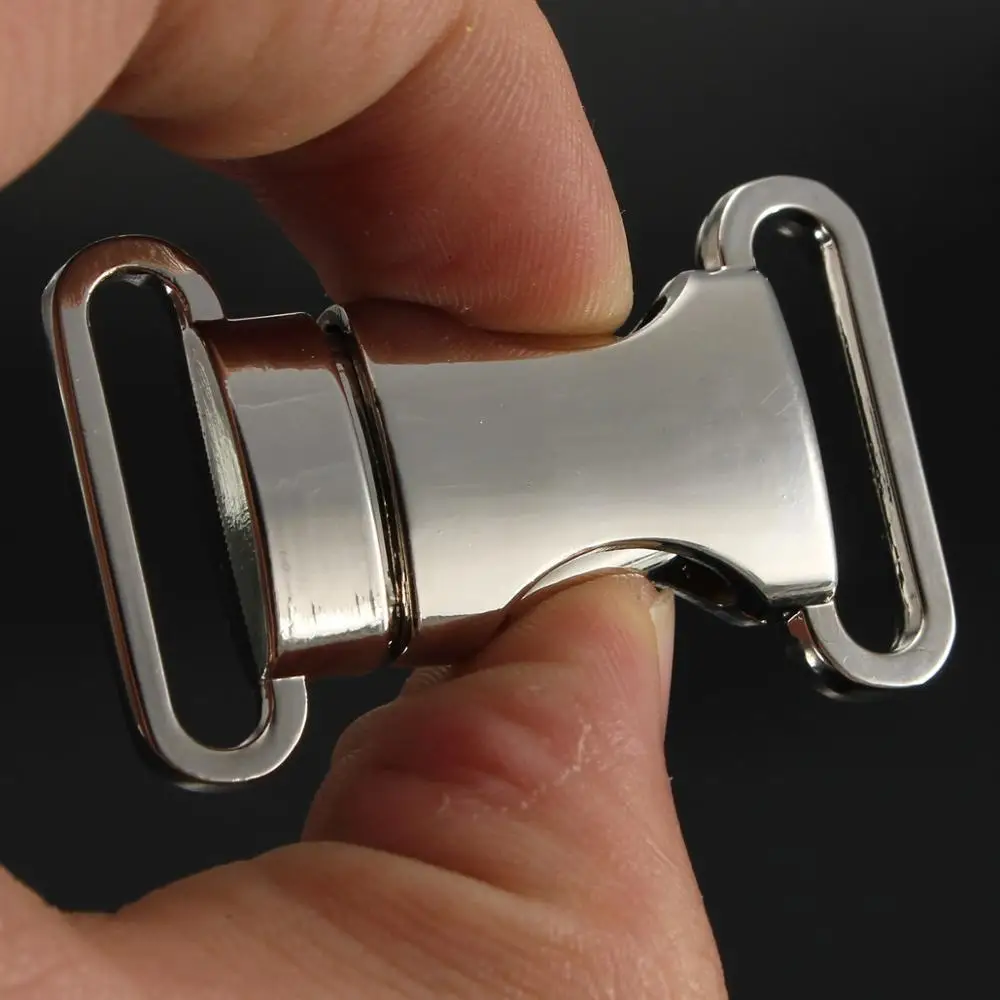 

50Pcs 15mm/20mm/25mm/30mm DIY Paracord Survival Bracelet Accessories Side Quick Release Zinc Alloy Contoured Curved Buckle