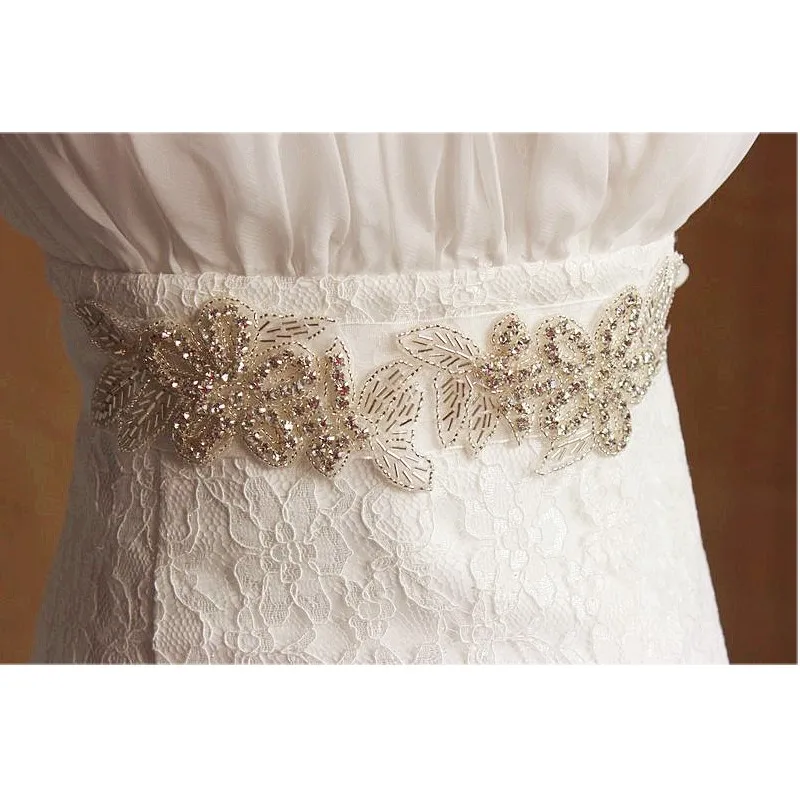 Свадебный пояс к свадебному платью элегантный кристалл ручной работы традиционное свадебное платье свадебный аксессуар Новая мода Дамская одежда пояс