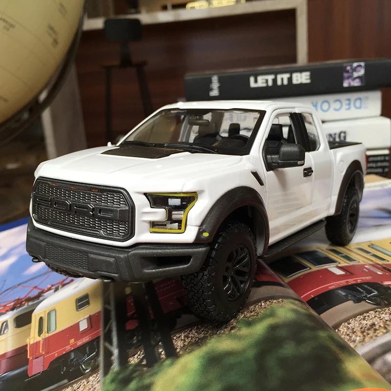 Fine Edition 1/24 специальная металлическая модель эвакуатора Ford F150 Raptor Skin Suv Настольный дисплей Коллекция Модель