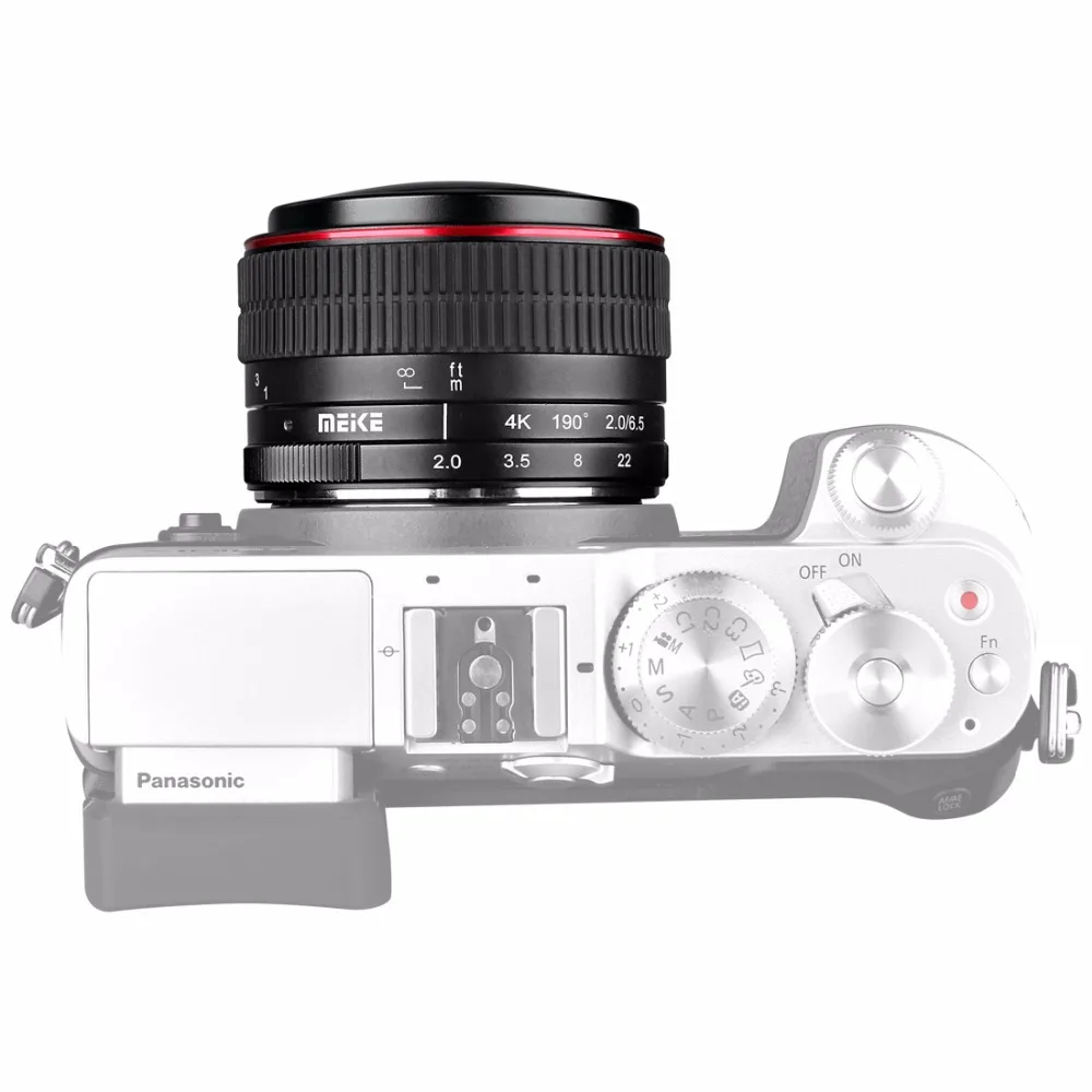 Meike MK 6,5 мм f/2,0 Рыбий глаз объектив для Panasonic микро 4/3 Крепление камеры+ Mcoplus ткань