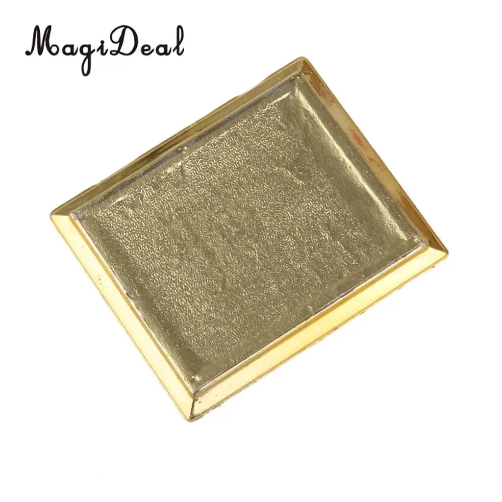 MagiDeal Fashion Design 1Pc 1/12 Scale Dollhouse Golden Frame Mirror for Dolls Miniature Bathroom Furniture Kids Classic Toy