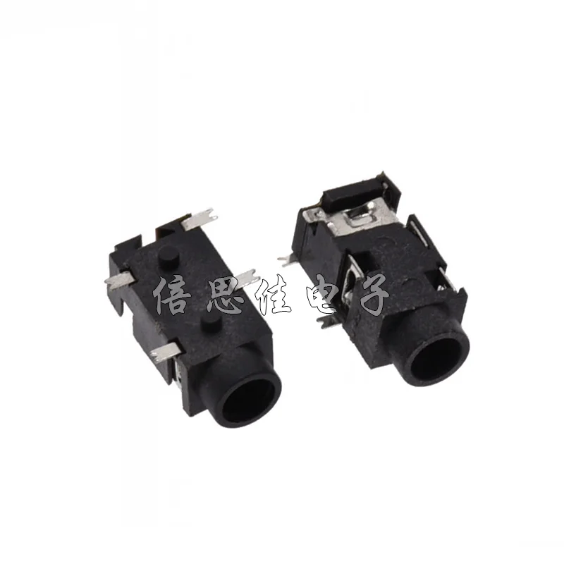 

50pcs/Earphone socket 3.5 Audio socket PJ-327C 4 Pin SMD Belt column 3.5 Headset Female seat